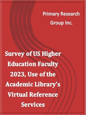 cover image of Survey of US Higher Education Faculty 2023: Use of the Academic Library's VIrtual Reference Services